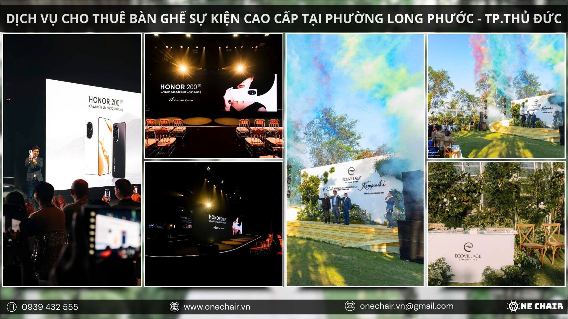 Hình 16: Bàn ghế sự kiện cho lễ khánh thành tại phường Long Phước, Thành phố Hồ Chí Minh.