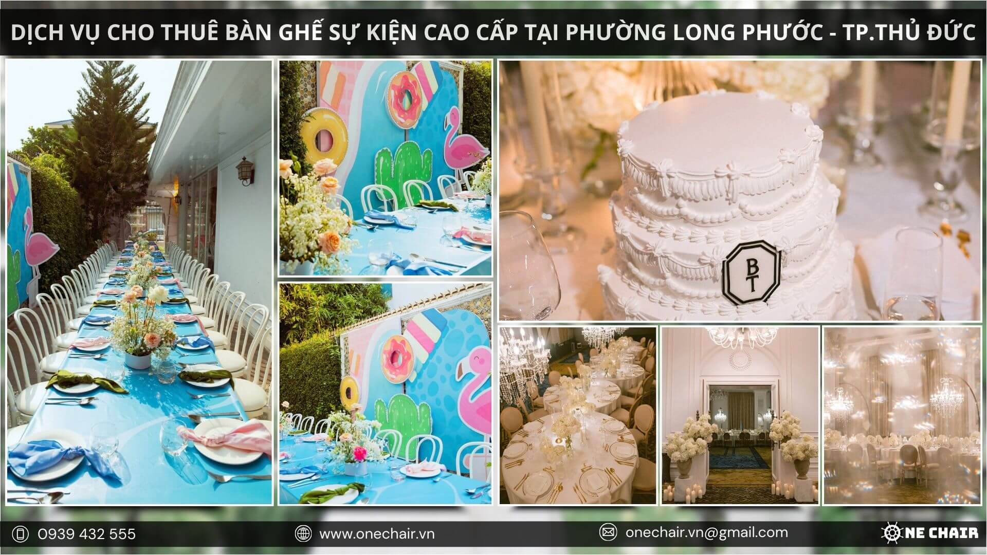 Hình 19: Bàn ghế cho tiệc ngoài trời thanh lịch tại TP. Hồ Chí Minh.