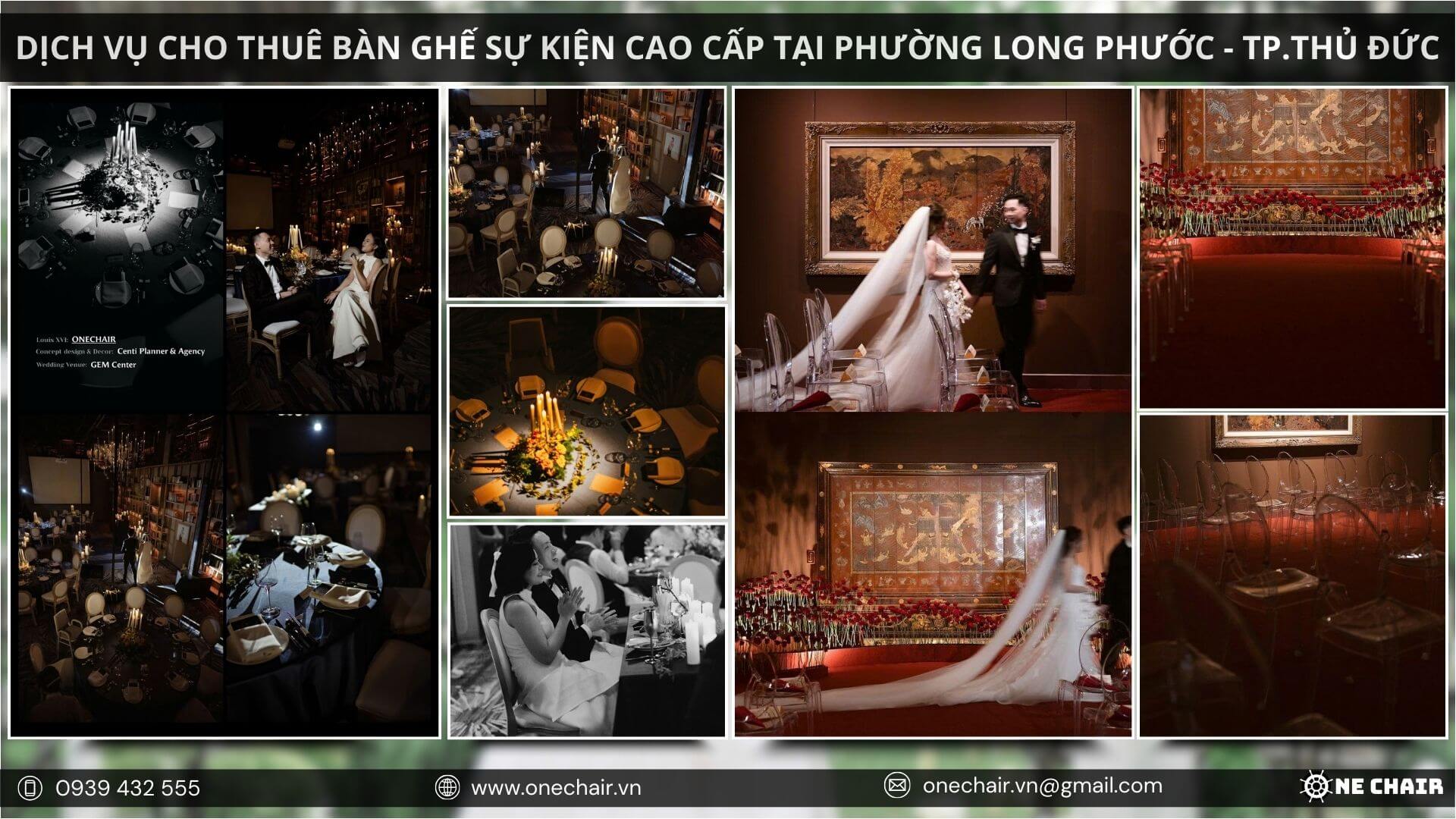 Hình 21: Bàn ghế sự kiện cao cấp One Chair nâng tầm trải nghiệm tại các sự kiện ở phường Long Phước, Thành phố Hồ Chí Minh.