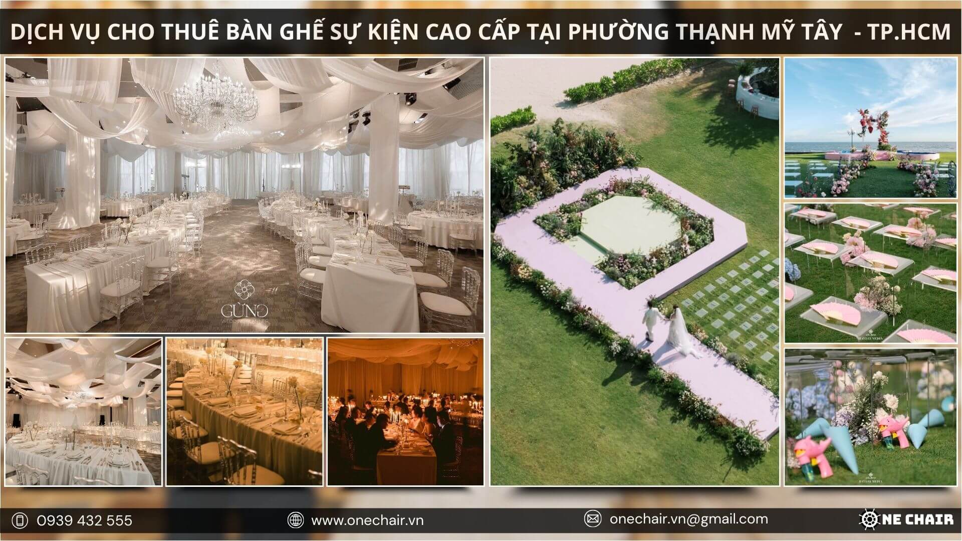 Hình 1: Nội thất sự kiện cao cấp tại Thành phố Hồ Chí Minh, góp phần tạo nên không gian độc đáo và chuyên nghiệp.