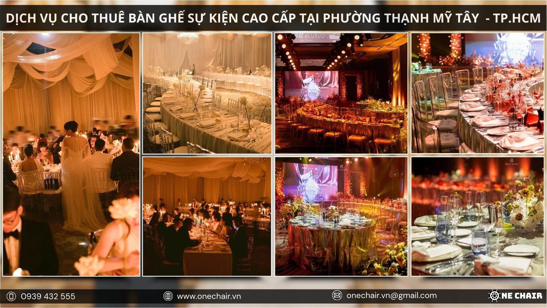 Hình 5: OneChair nâng tầm giá trị sự kiện thông qua các thiết kế nội thất tại Thành phố Hồ Chí Minh.
