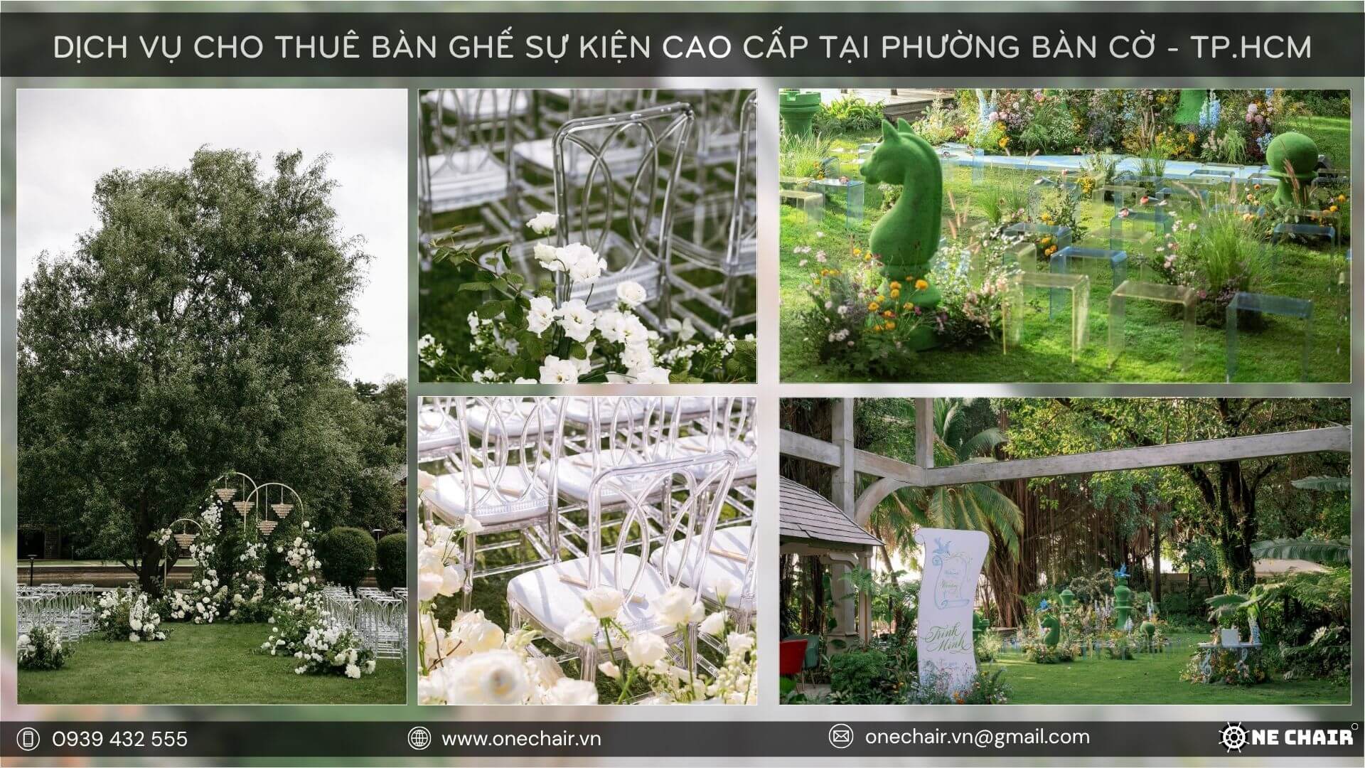 Bàn ghế sự kiện hòa quyện với cảnh quan