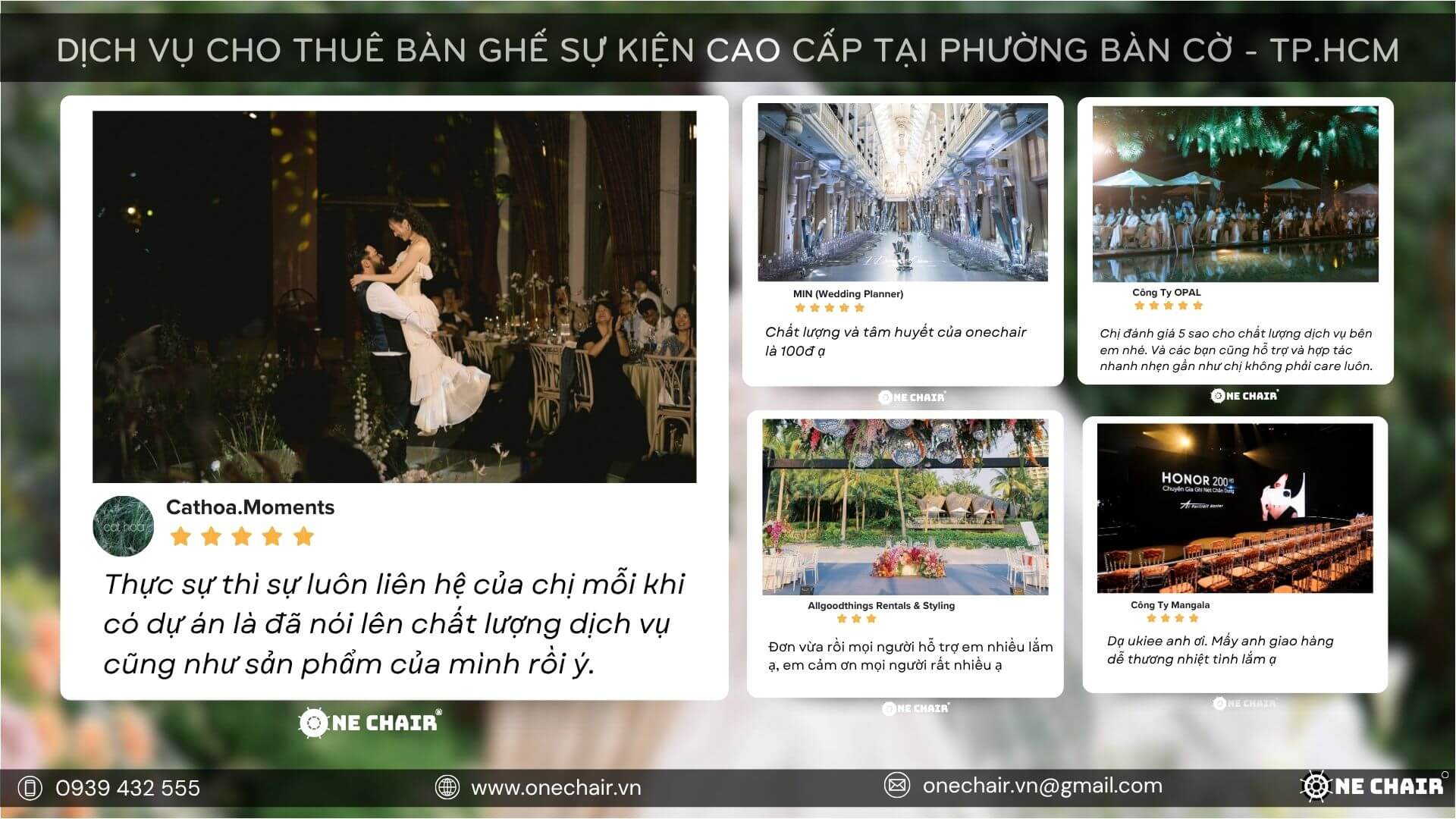 Lời khen từ các đơn vị hàng đầu dành cho One Chair