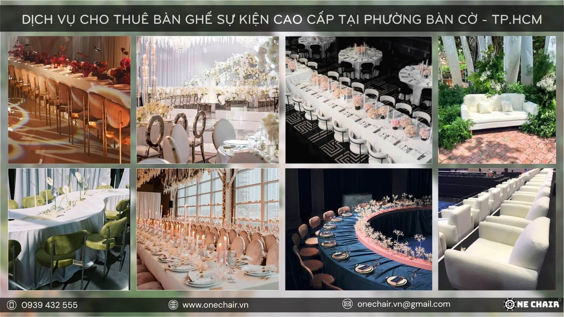Sự đồng bộ từ ghế đến backdrop tại One Chair