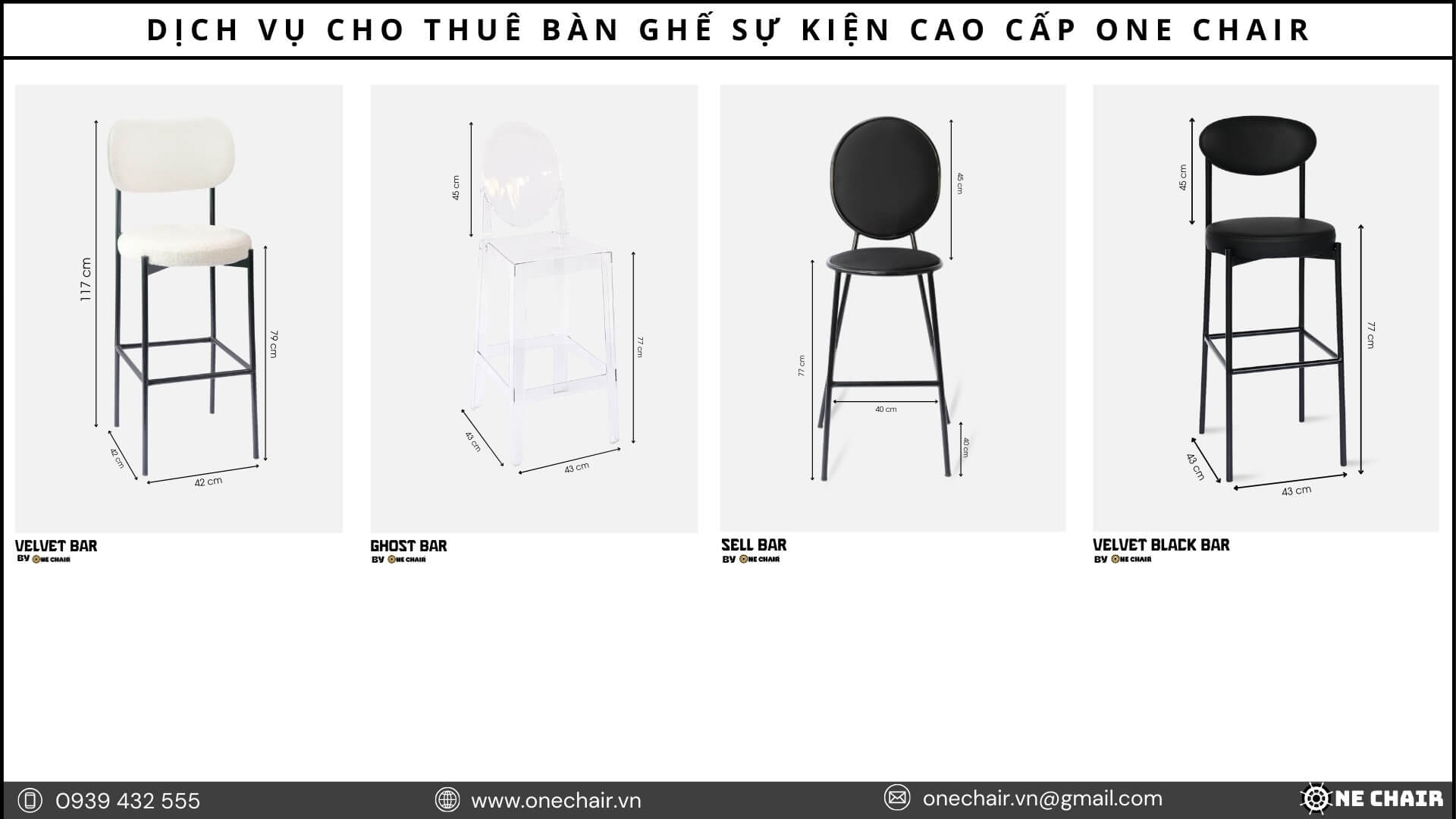 Hình 13: BST ghế bar cho cocktail và networking event tại Đà Nẵng