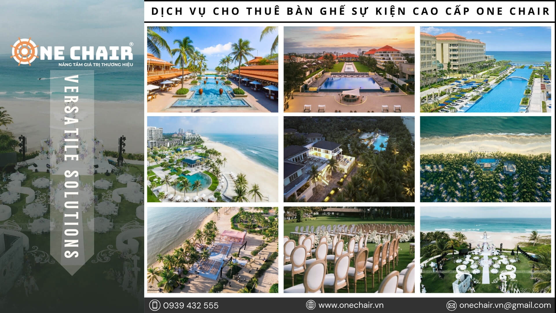 Hình 17: Thuê bàn ghế sự kiện cao cấp tại khu Mỹ An – Khuê Mỹ ven biển