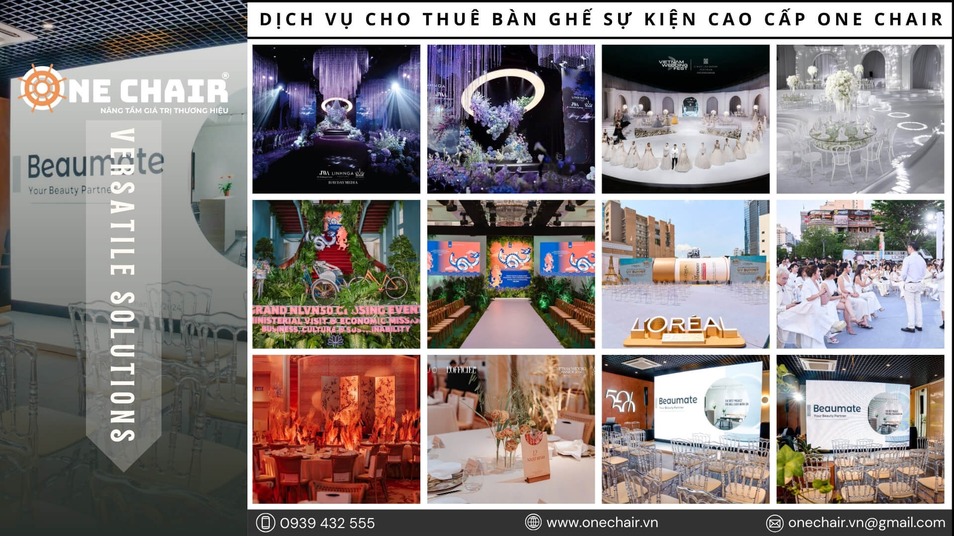 Hình 4: Dịch vụ thuê bàn ghế sự kiện như giải pháp không gian tại Đà Nẵng