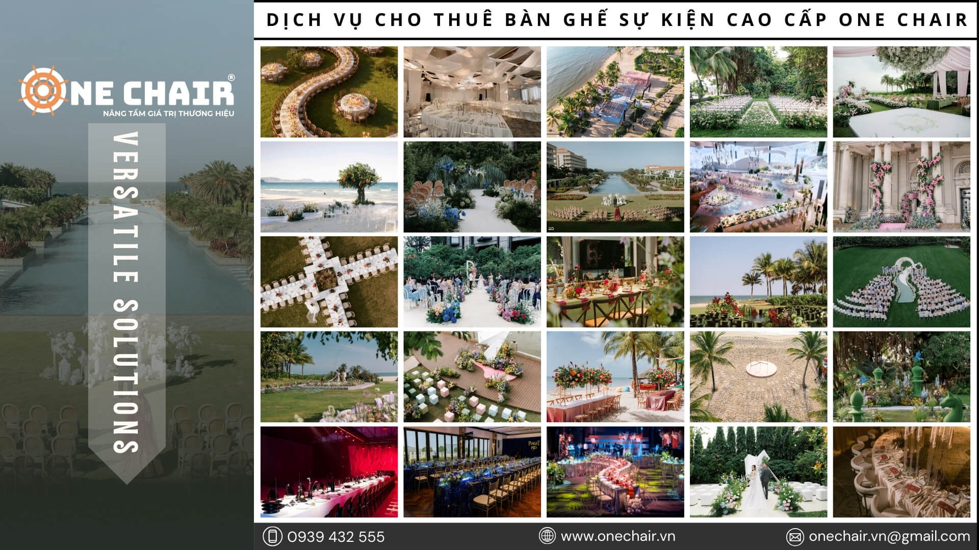 Hình 27: Khu vực tổ chức sự kiện có nhu cầu thuê bàn ghế sự kiện cao cấp tại Khánh Hòa