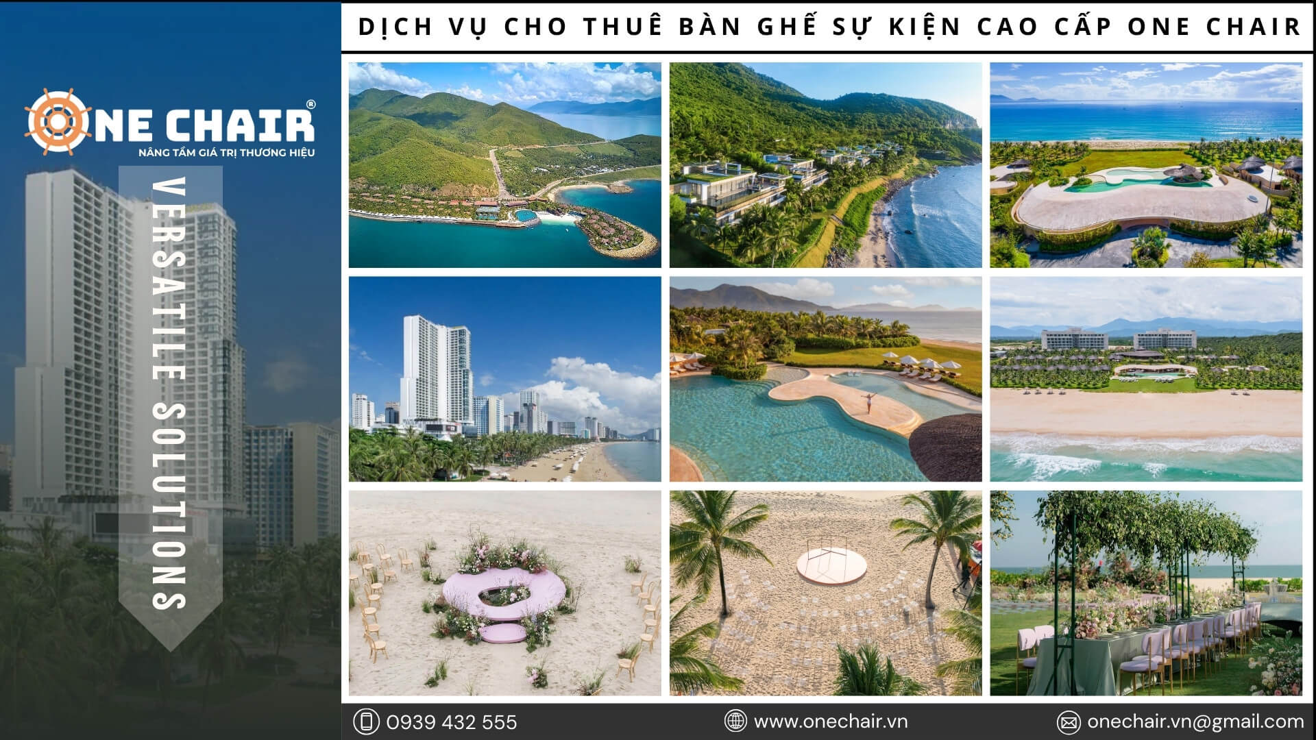 Hình 29: Thuê bàn ghế sự kiện cao cấp tại khu Lộc Thọ – Tân Lập ven biển Nha Trang