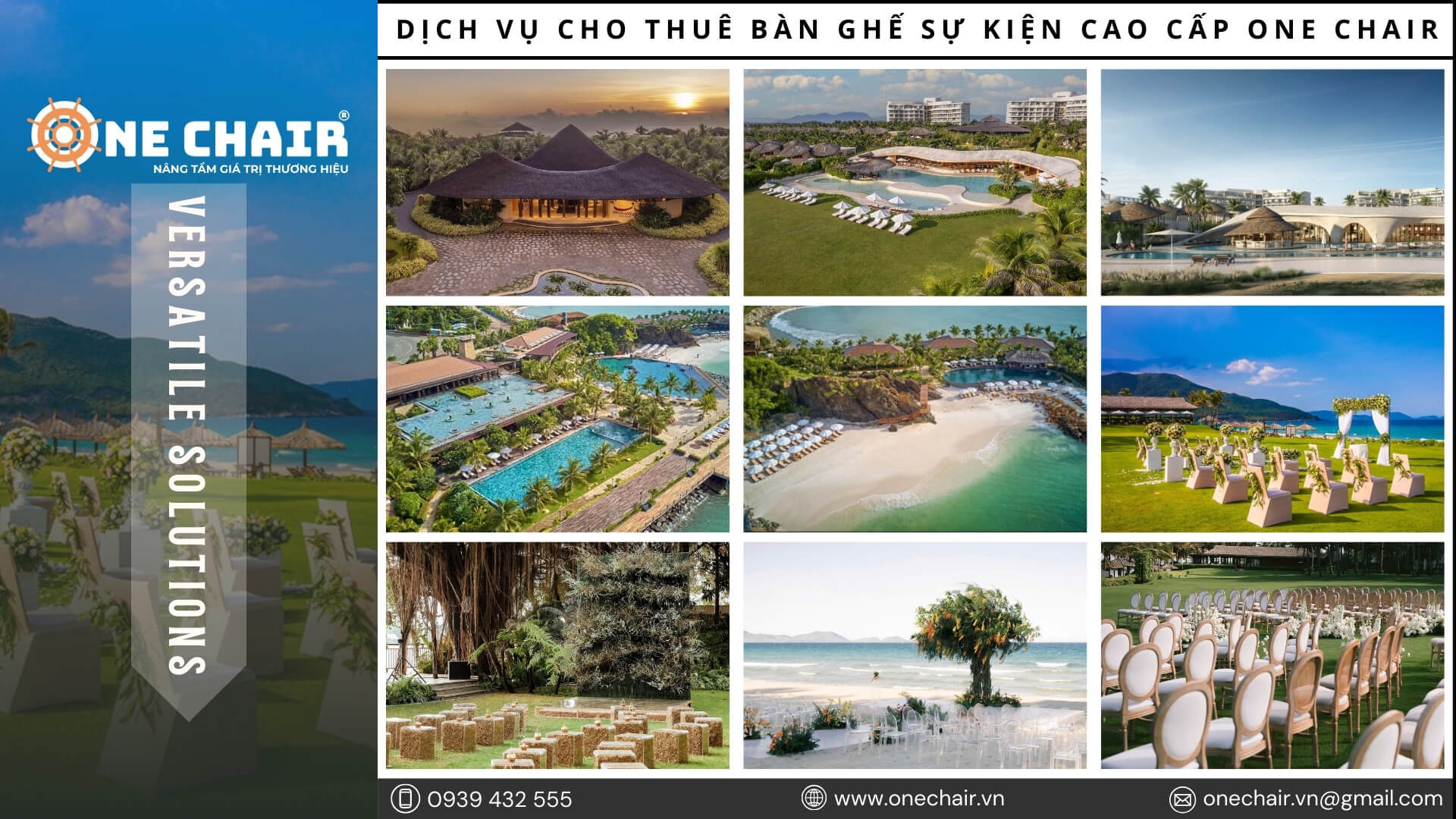 Hình 30: Thuê bàn ghế sự kiện cao cấp tại resort và trung tâm hội nghị Khánh Hòa