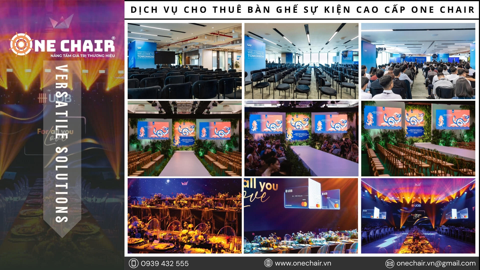 Hình 3: ONE CHAIR – Đơn vị cho thuê bàn ghế sự kiện cao cấp chuẩn thẩm mỹ tại Khánh Hòa