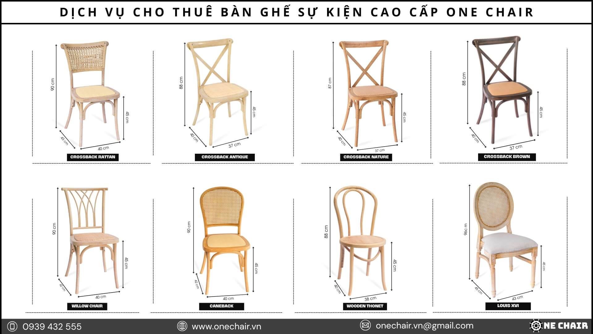 Hình 7: BST ghế Rustic Vintage cho sự kiện ngoài trời tại Khánh Hòa