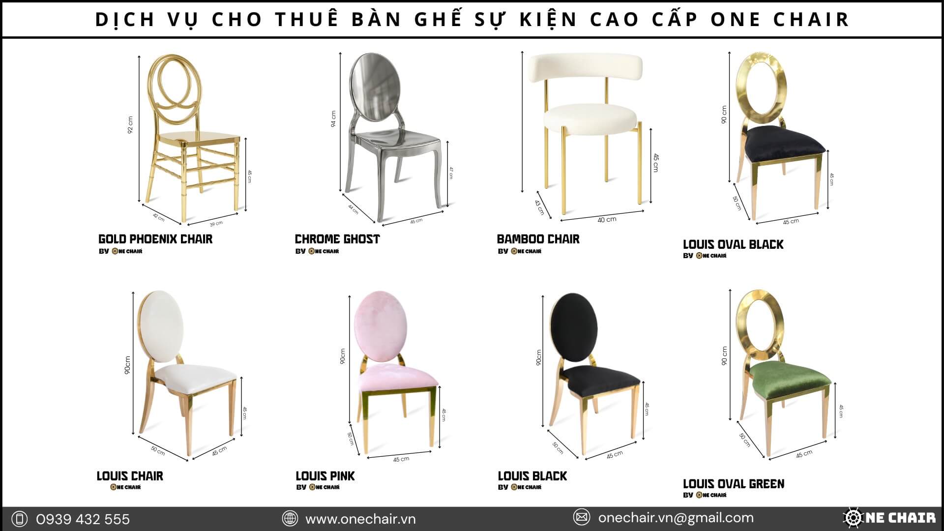 Hình 9: BST ghế mạ vàng bạc cho sự kiện cao cấp tại Khánh Hòa