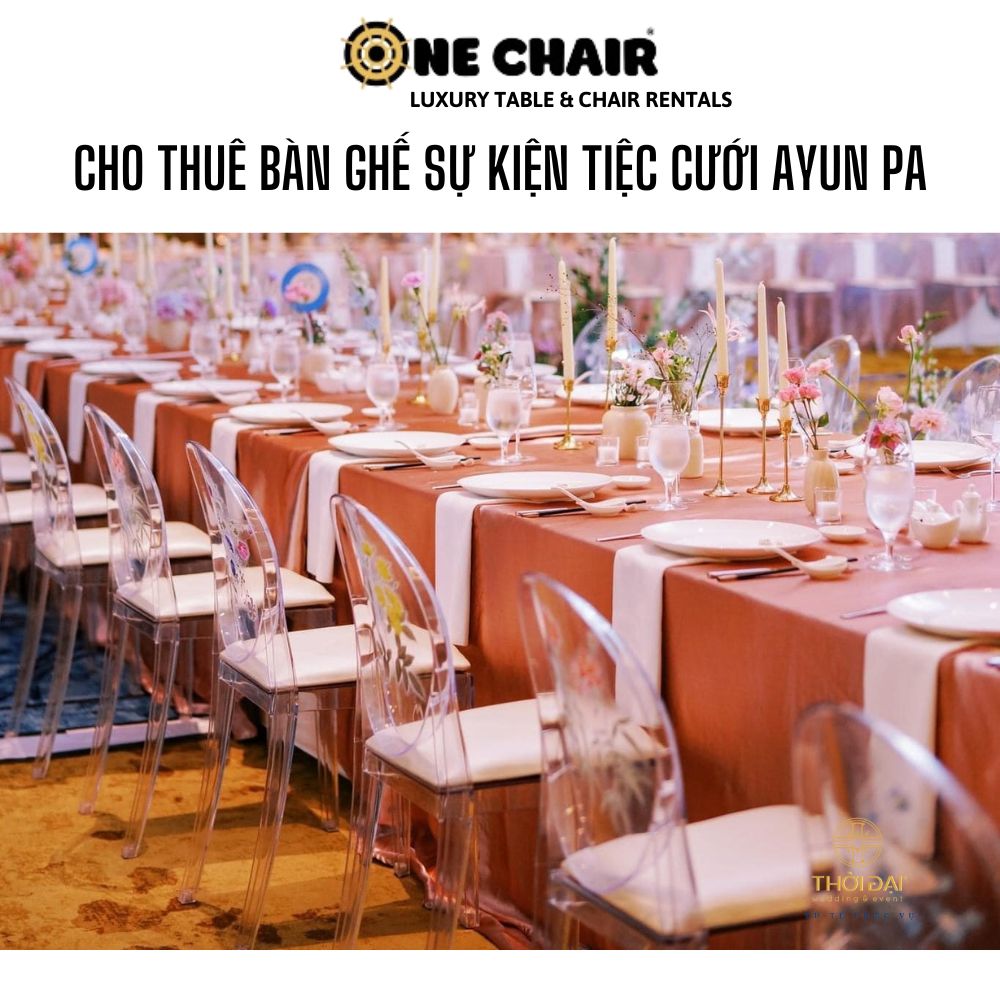 cho thuê bàn ghế sự kiện tiệc cưới Ayun Pa