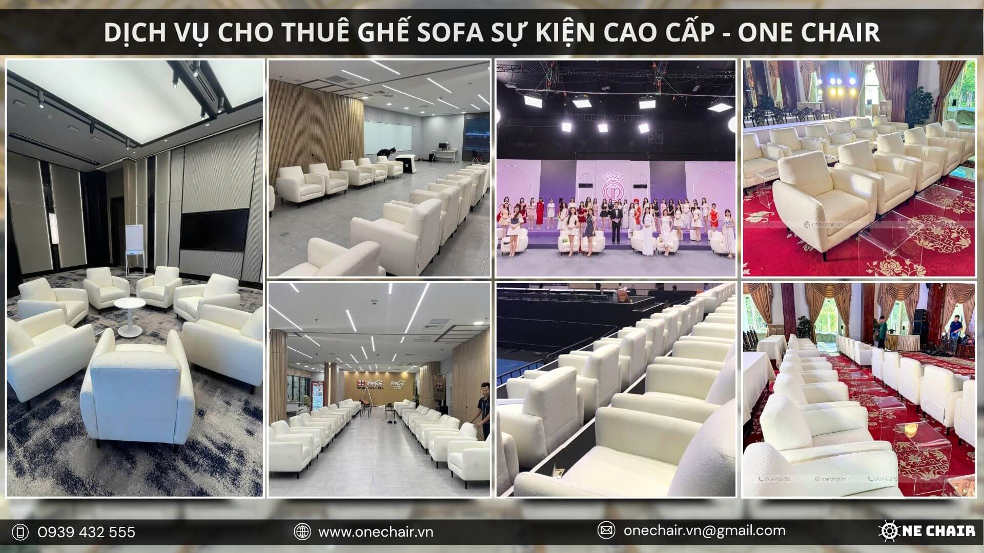 Hình 12: ONE CHAIR setup sofa sự kiện chuyên nghiệp đảm bảo đúng timeline