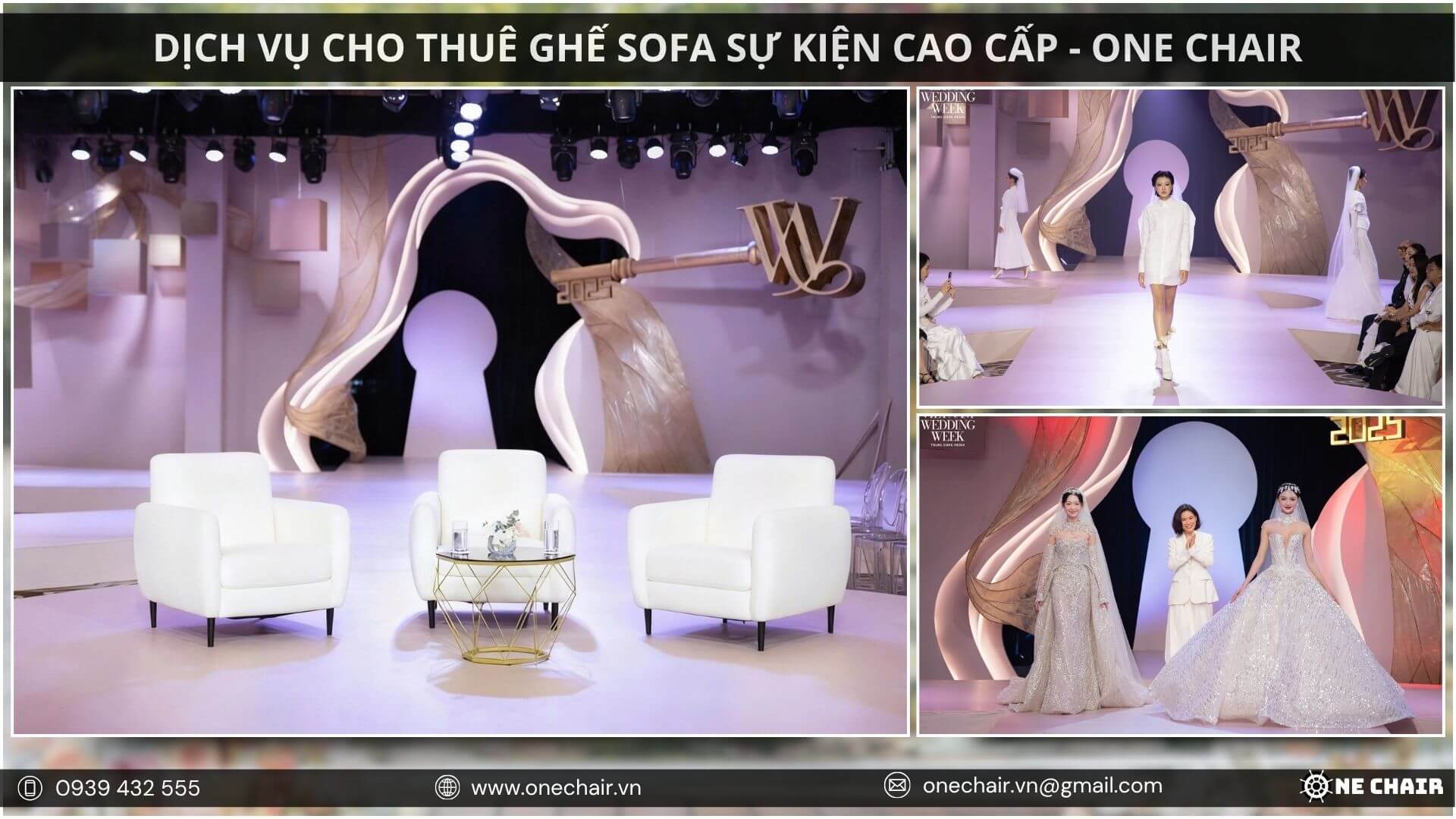 Hình 10: Sofa sự kiện ONE CHAIR cho fashion show và trình diễn bộ sưu tập tại TP.HCM
