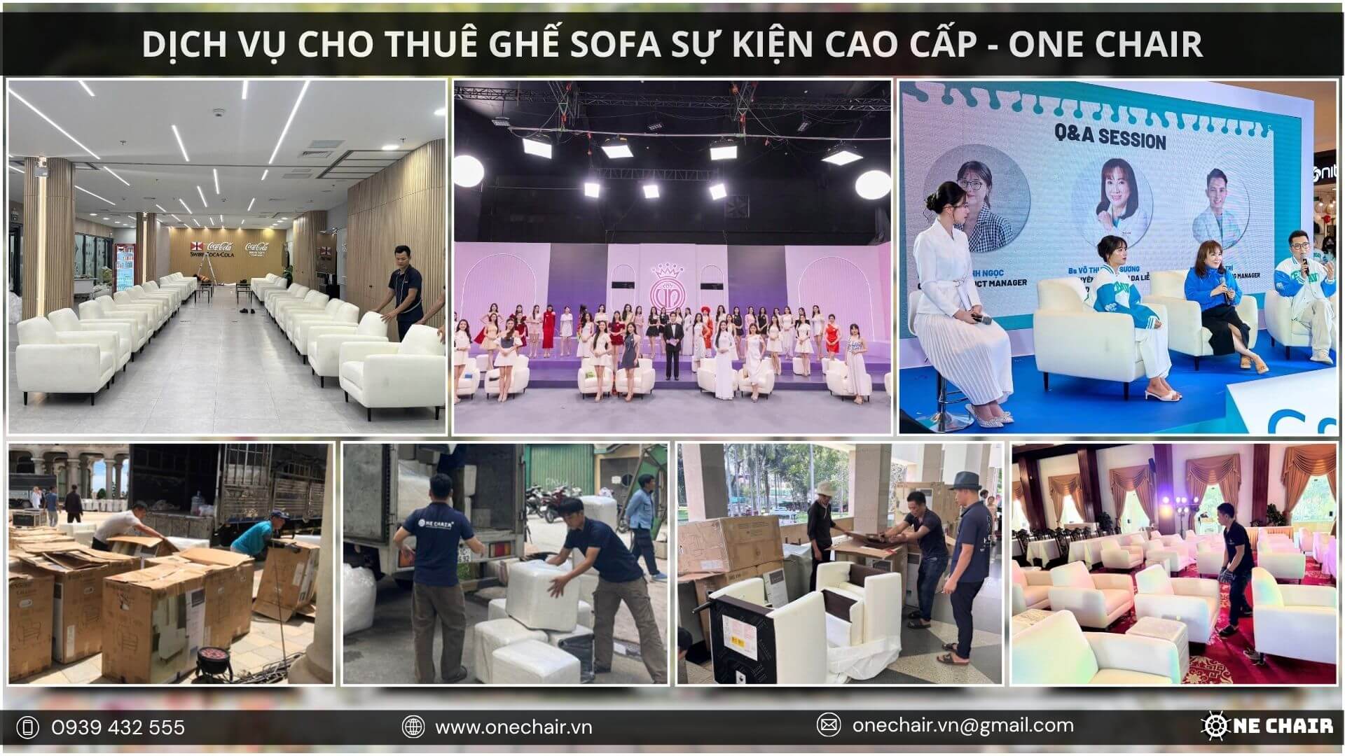 Hình 14: Quy trình setup sofa sự kiện chuyên nghiệp và linh hoạt của ONE CHAIR tại TP.HCM