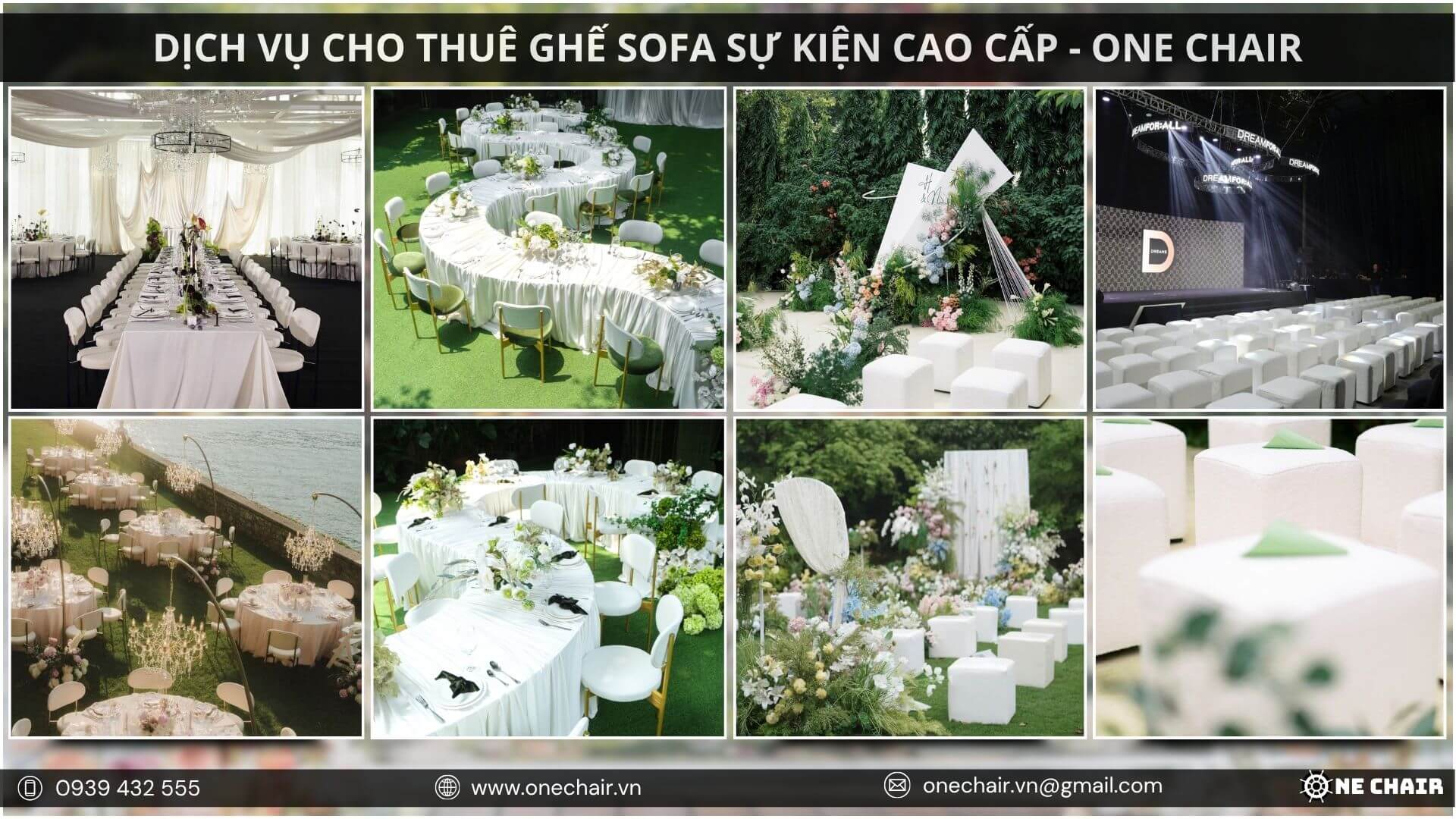 Hình 17: Sofa sự kiện ONE CHAIR cho wedding luxury và corporate gala tại TP.HCM