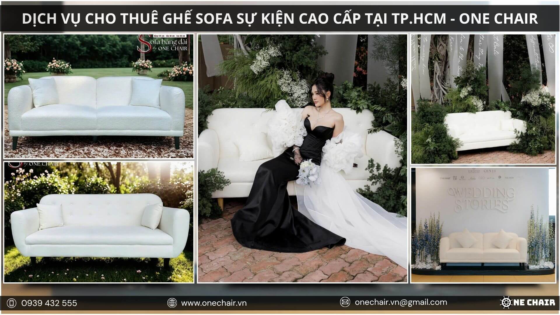 Hình 13: Sofa băng dài sự kiện cao cấp ONE CHAIR cho gala dinner và hội nghị doanh nghiệp tại TP.HCM