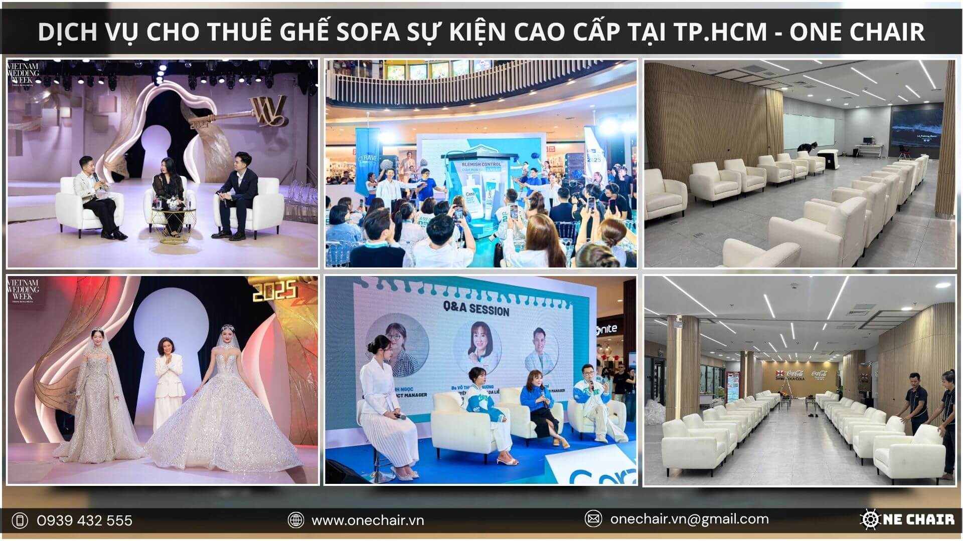 Hình 19: Sofa sự kiện cao cấp ONE CHAIR cho corporate, beauty và fashion event tại TP.HCM