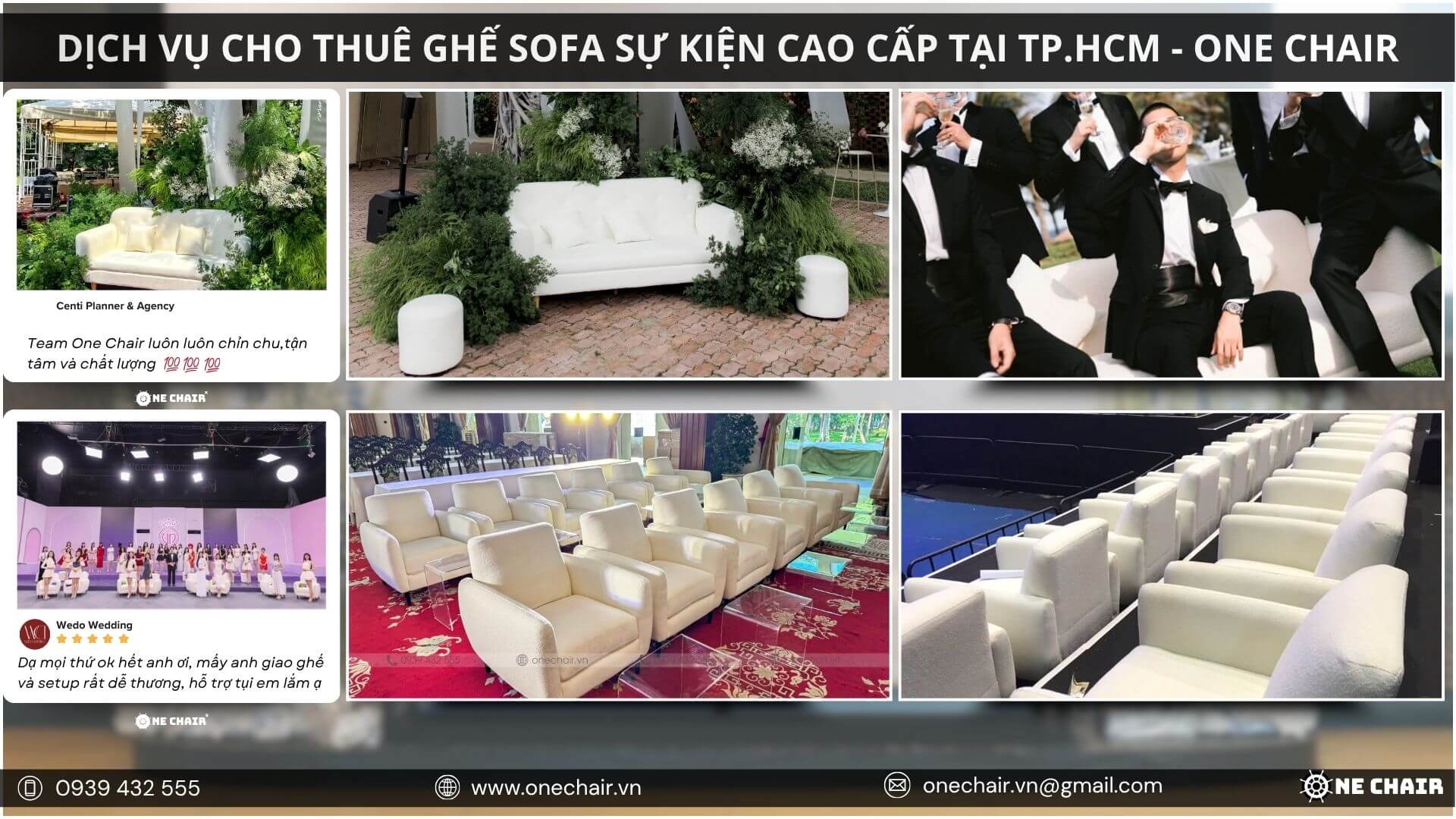 Hình 20: Câu chuyện thực tế và cảm nhận khách hàng về dịch vụ sofa sự kiện cao cấp ONE CHAIR tại TP.HCM
