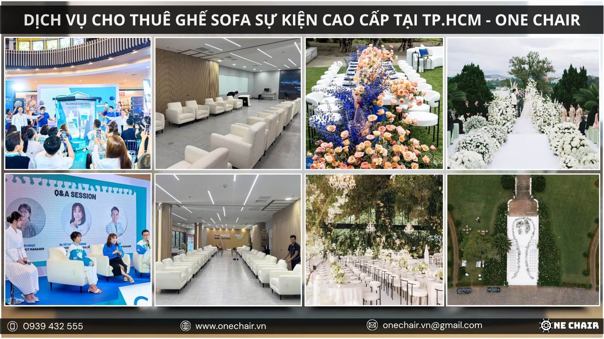 Hình 21: Sofa sự kiện cao cấp ONE CHAIR trong các sự kiện lớn tại TP.HCM