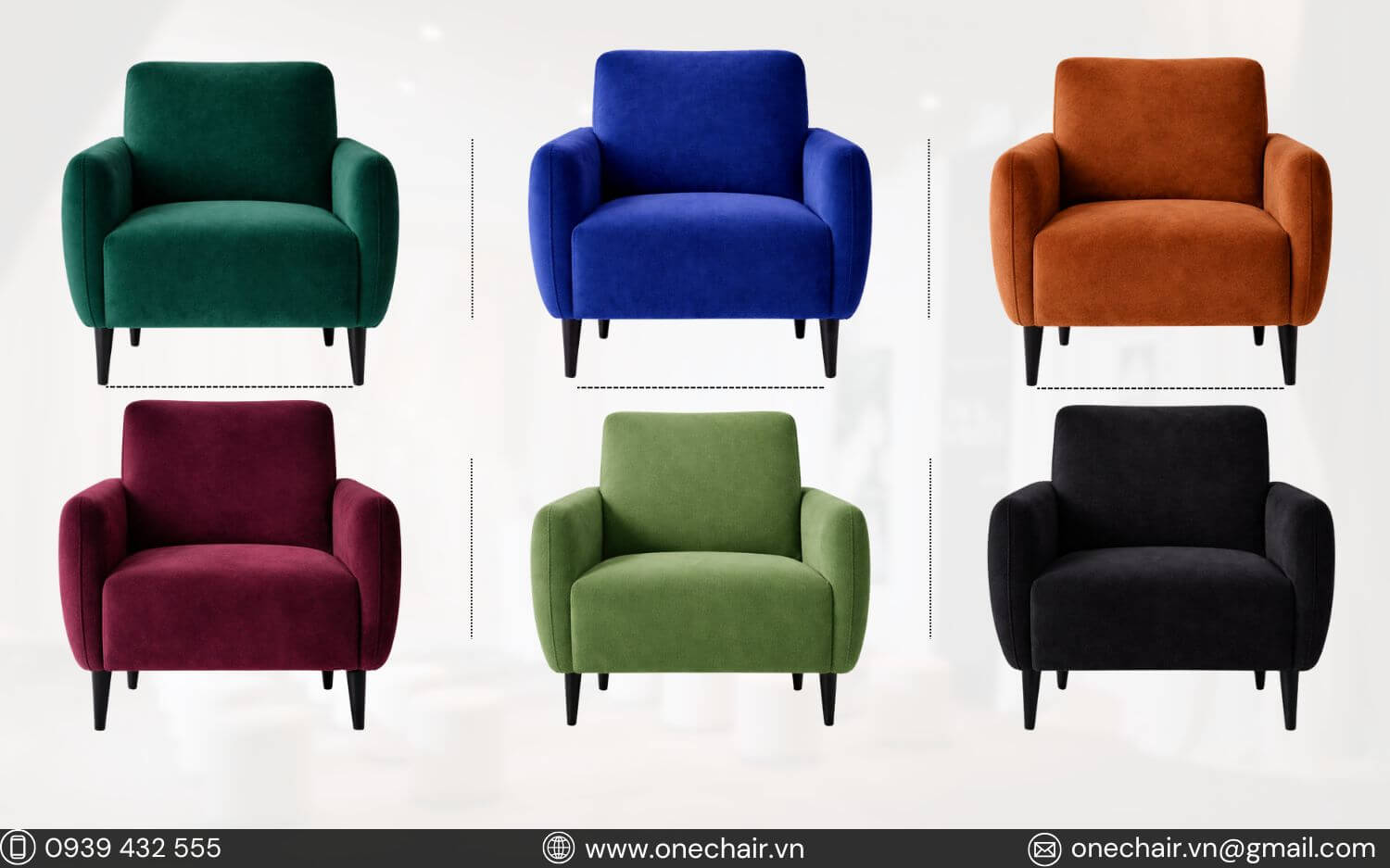 Bộ sưu tập màu sofa sự kiện VIP cao cấp tại ONE CHAIR