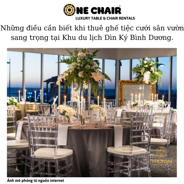 HIinhf1: ONE CHAIR cho thuê ghế tiệc cưới sân vườn tại khu du lịch Dìn Ký Bình Dương.