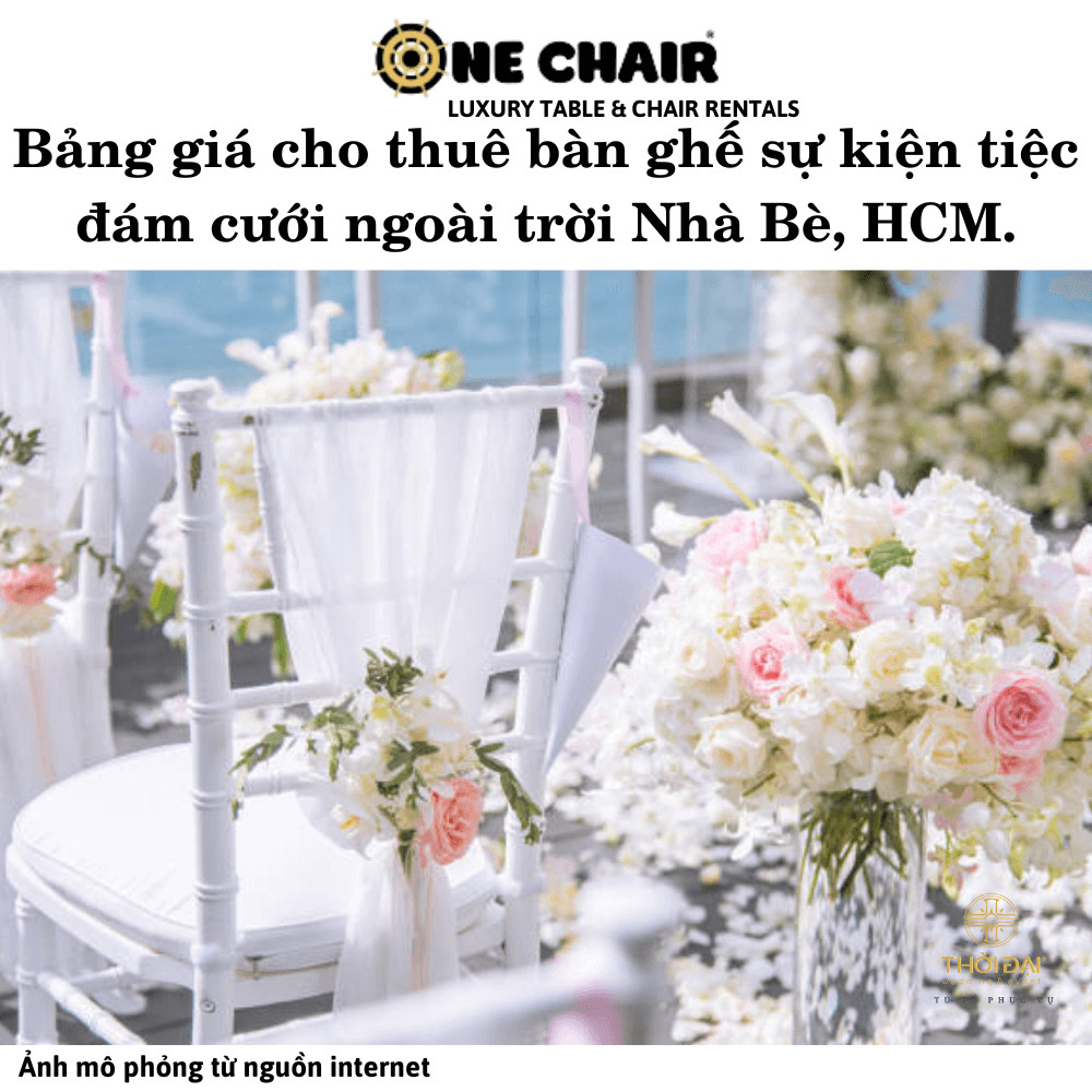 Hình 8: Cho thuê bàn ghế sự kiện tiệc đám cưới Chiavari đẹp tại Nhà Bè, HCM.