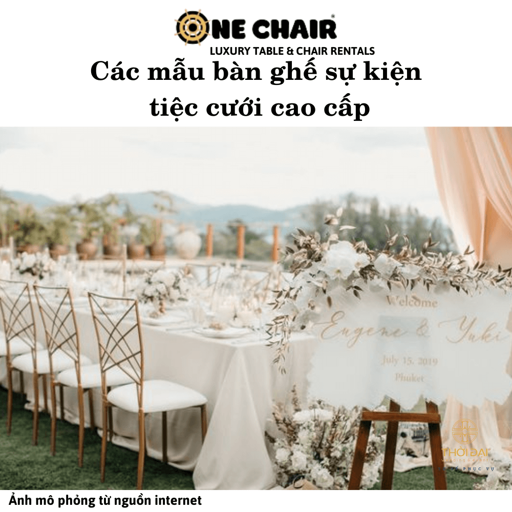 Hình 3: Cho thuê bàn ghế sự kiện tiệc cưới cao cấp giá tốt Bình Thạnh.