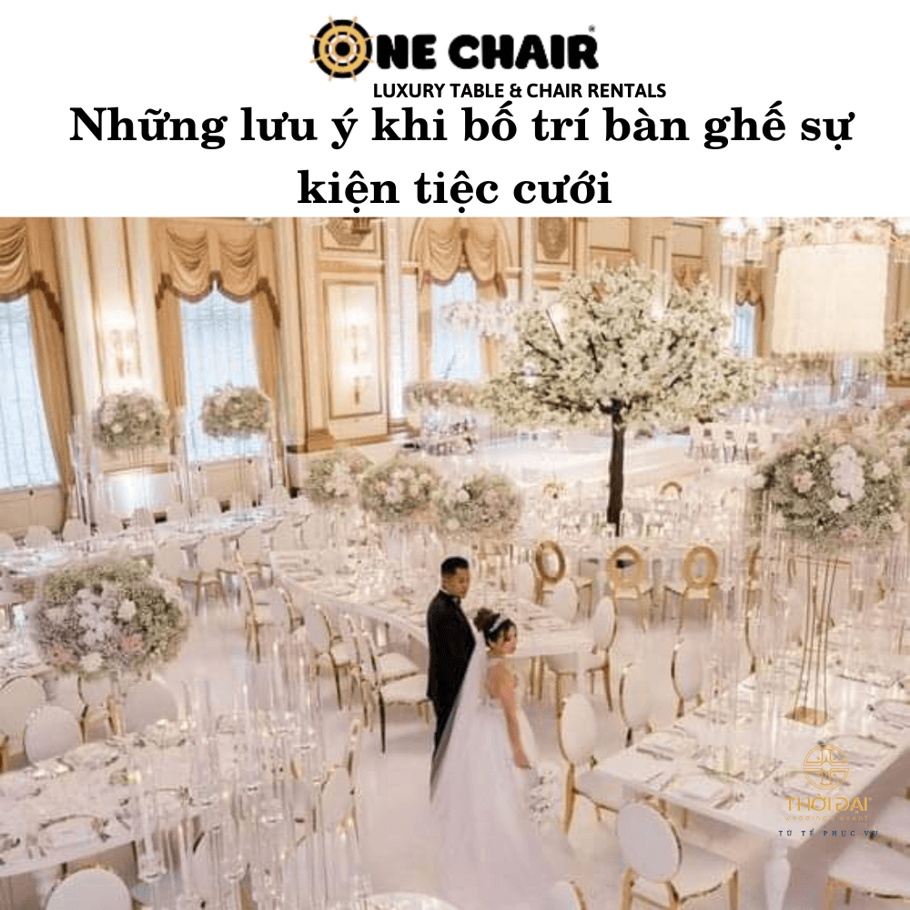 Hình 10: Cho thuê bàn ghế đám cưới Luois mạ vàng.