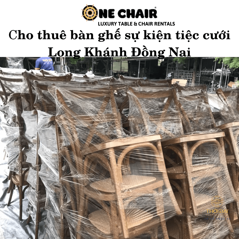 Hình 6: Cho thuê bàn ghế sự kiện tiệc cưới gỗ Long Khánh Đồng Nai.