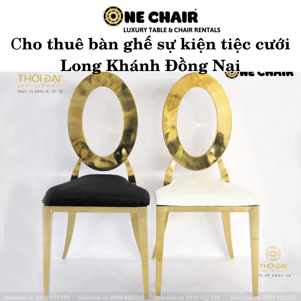 Hình 10: Cho thuê bàn ghế sự kiện tiệc cưới louis mạ vàng Long Khánh Đồng Nai.