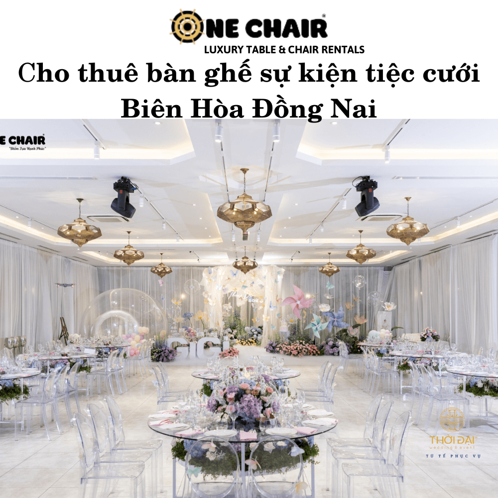 Hình 3: Cho thuê bàn ghế đám cưới trong suốt cao cấp Biên Hòa Đồng Nai.