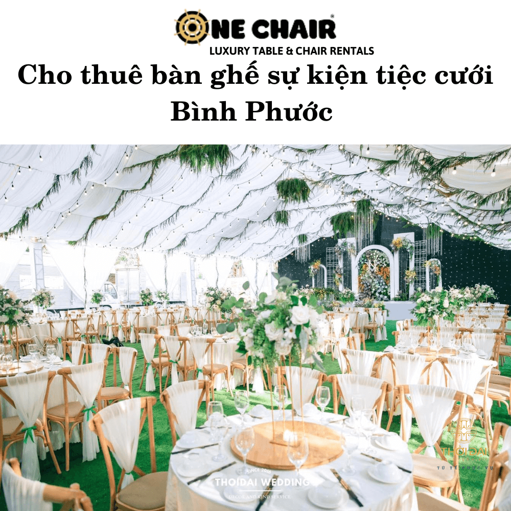 Hình 19: Đơn vị cho thuê bàn ghế đám cưới sân vườn đẹp tại Bình Phước.