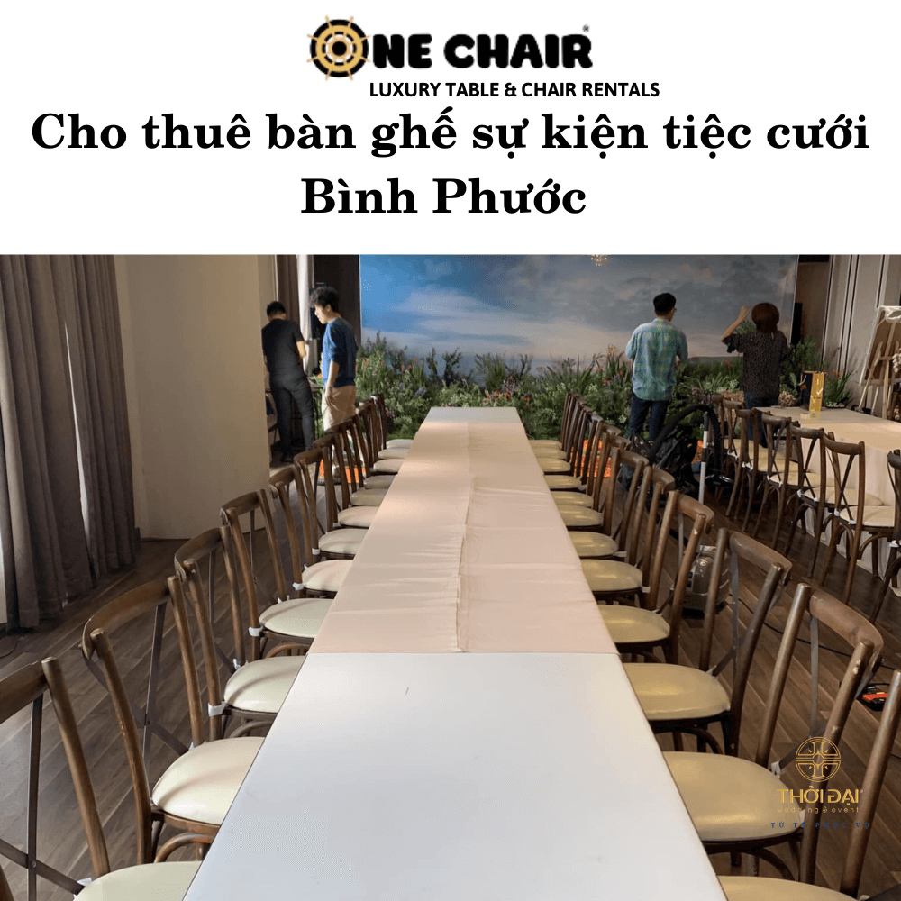 Hình 3: Dịch vụ cho thuê bàn ghế sự kiện tiệc cưới giá rẻ tại Bình Phước.