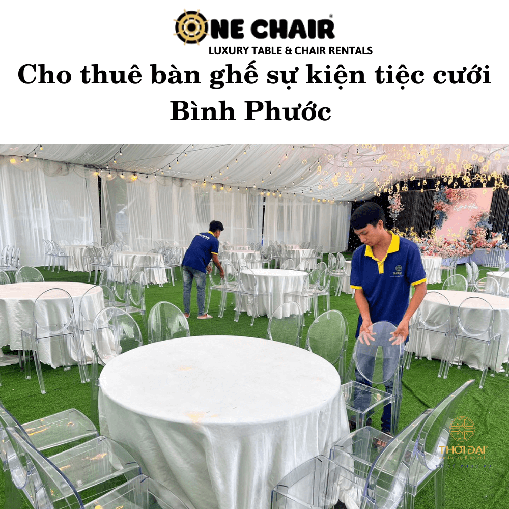 Hình 2: Đơn vị cho thuê bàn ghế sự kiện tiệc cưới uy tín tại Bình Phước.
