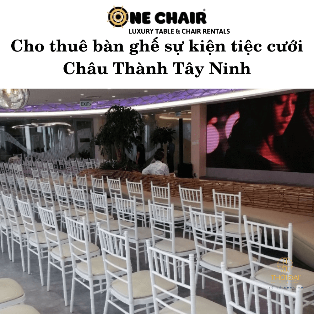 Hình 7: Cho thuê bàn ghế đám cưới tiffany trắng Châu Thành Tây Ninh.