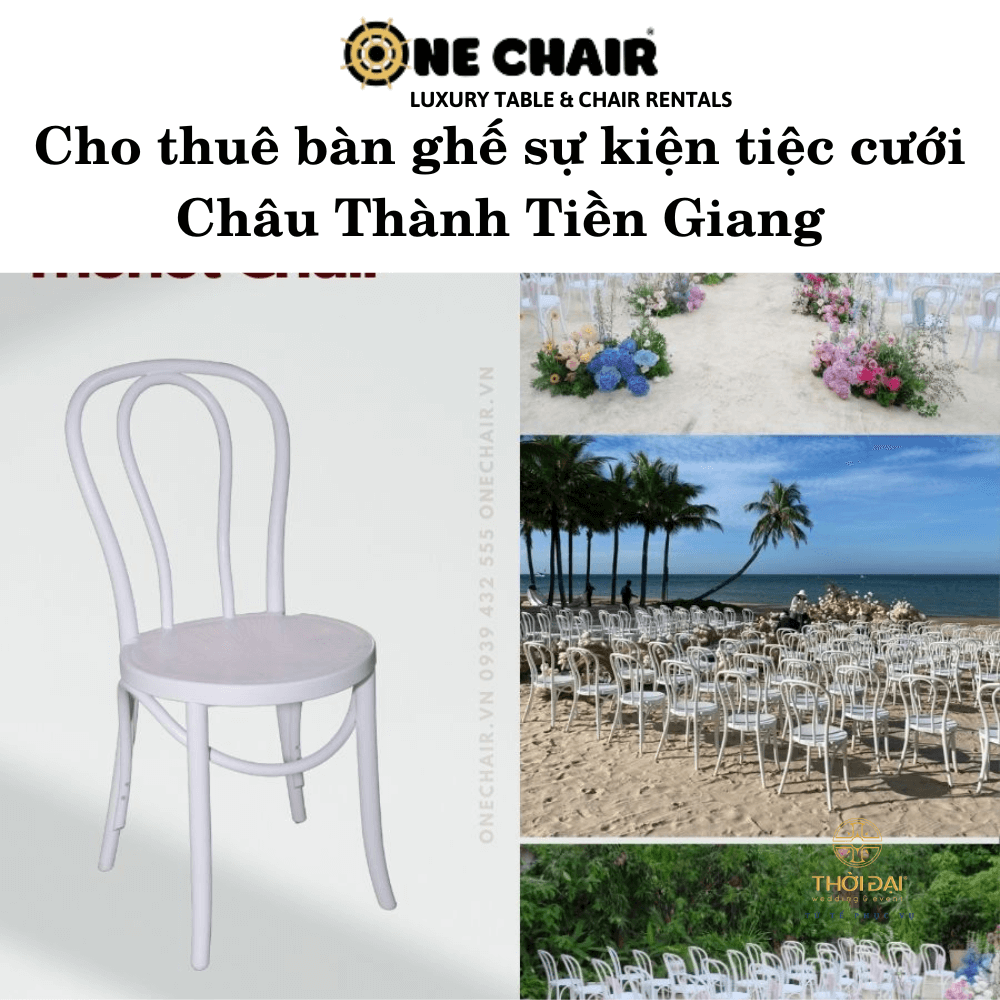 Hình 1: Cho thuê bàn ghế sự kiện tiệc cưới Châu Thành Tiền Giang.