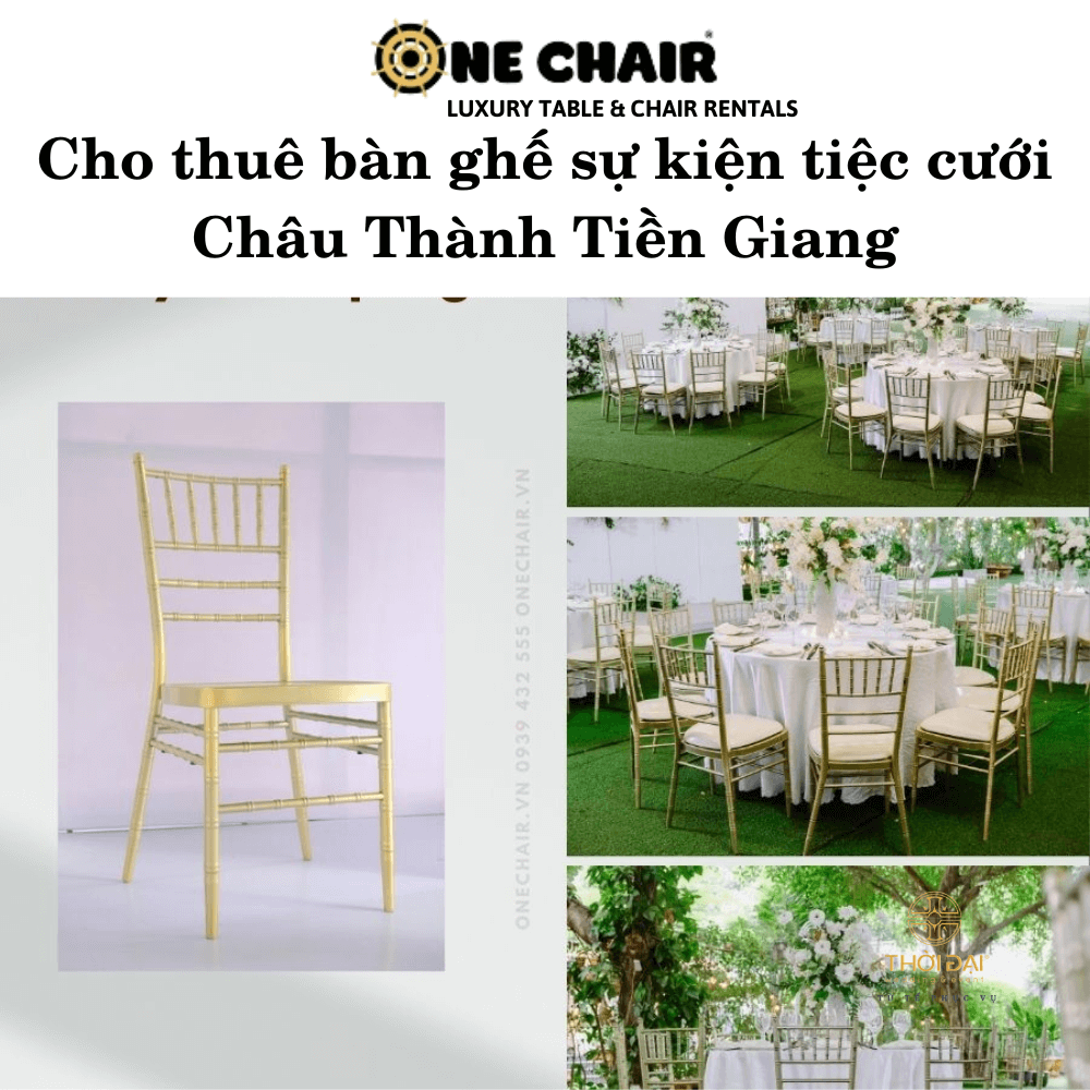 Hình 3: Cho thuê bàn ghế tiệc cưới Châu Thành Tiền Giang.