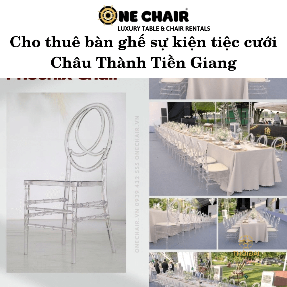 Hình 6: Cho thuê bàn ghế sự kiện sang trọng Châu Thành Tiền Giang.