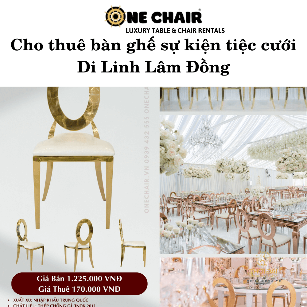 Hình 10: Cho thuê ghế banquet sang trọng tại Di Linh Lâm Đồng.