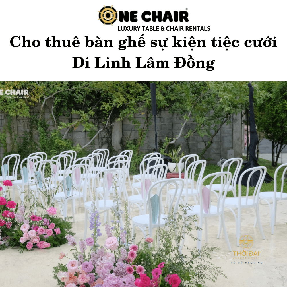 Hình 2: Cho thuê bàn ghế đám cưới nhựa trắng đẹp Di Linh Lâm Đồng.