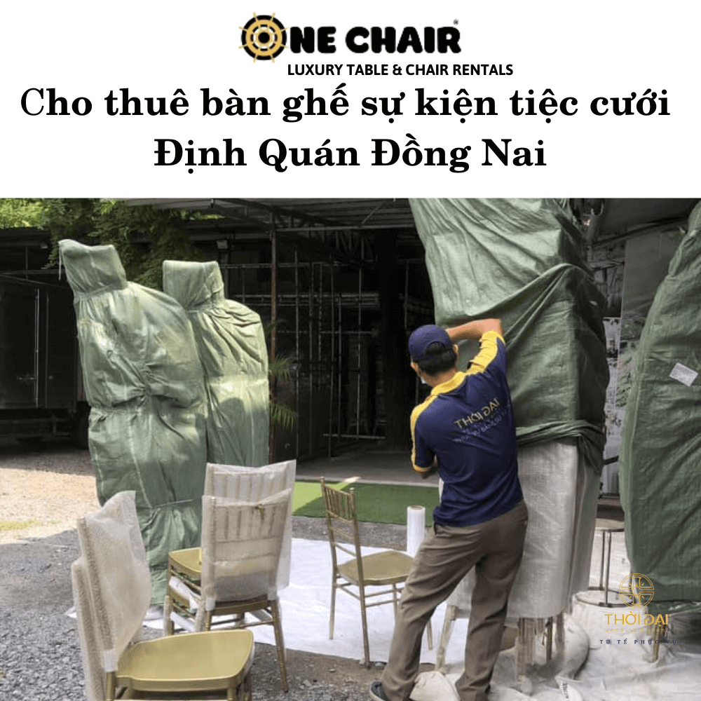 Hình 10: Cho thuê bàn ghế sự kiện tiệc cưới tiffany Định Quán Đồng Nai.