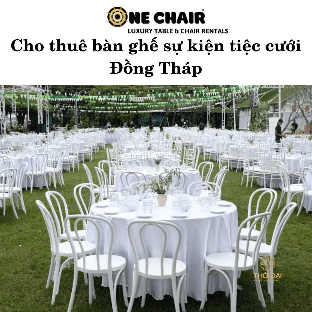 Hình 5: Cho thuê bàn ghế tiệc cưới sân vườn đẹp Đồng Tháp.