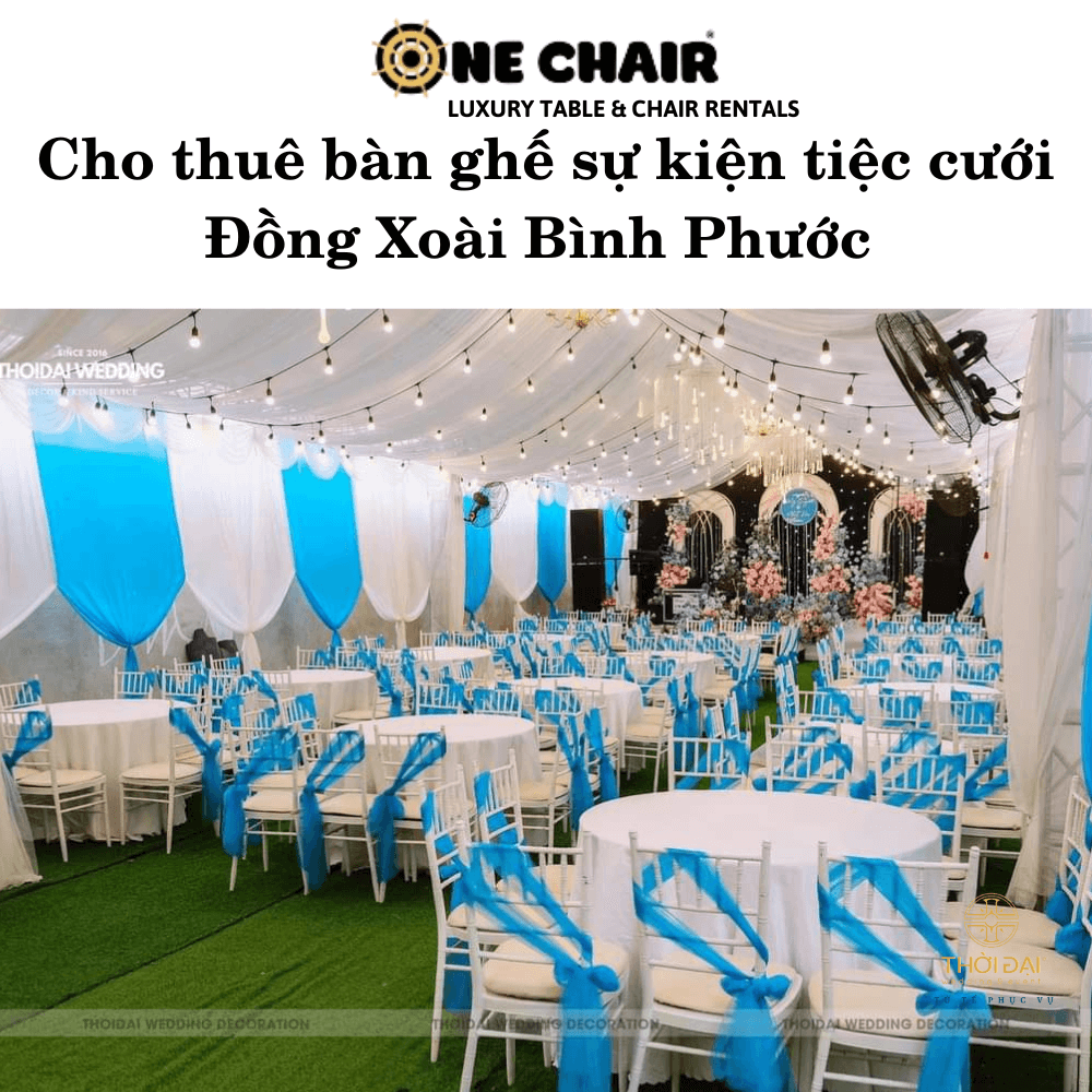 Hình 7: Cho thuê bàn ghế đám cưới nhựa trắng Đồng Xoài Bình Phước.