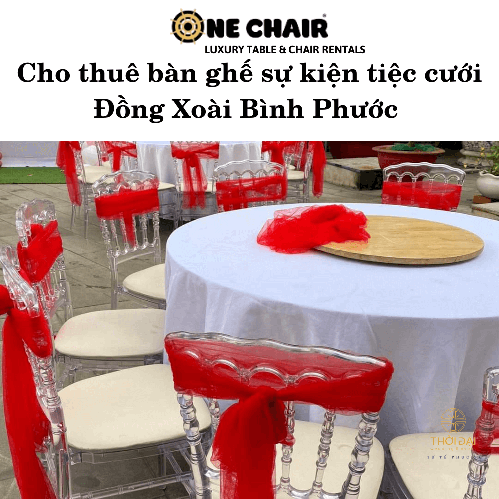 Hình 5: Cho thuê bàn ghế sự kiện tiệc cưới trong suốt Đồng Xoài Bình Phước.