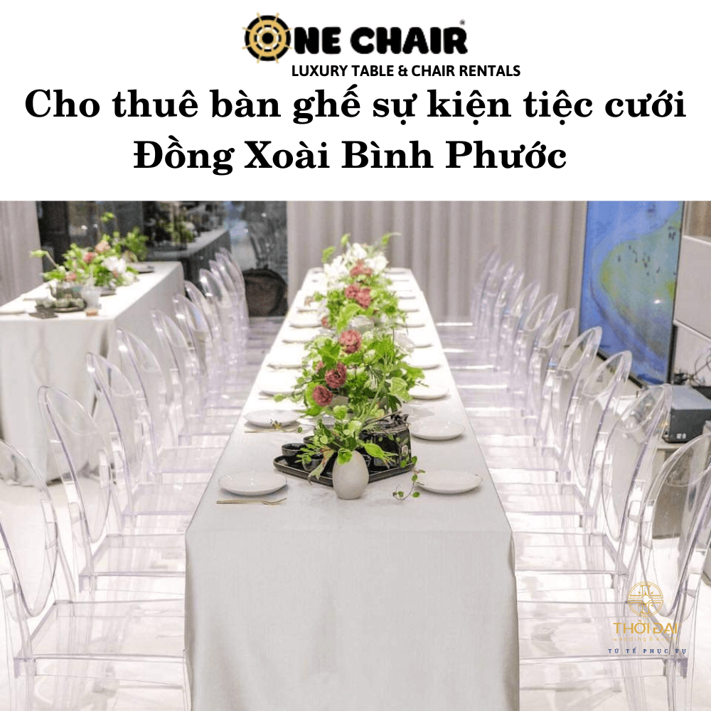 Hình 9: Cho thuê bàn ghế đám cưới trong suốt giá rẻ Đồng Xoài Bình Phước.