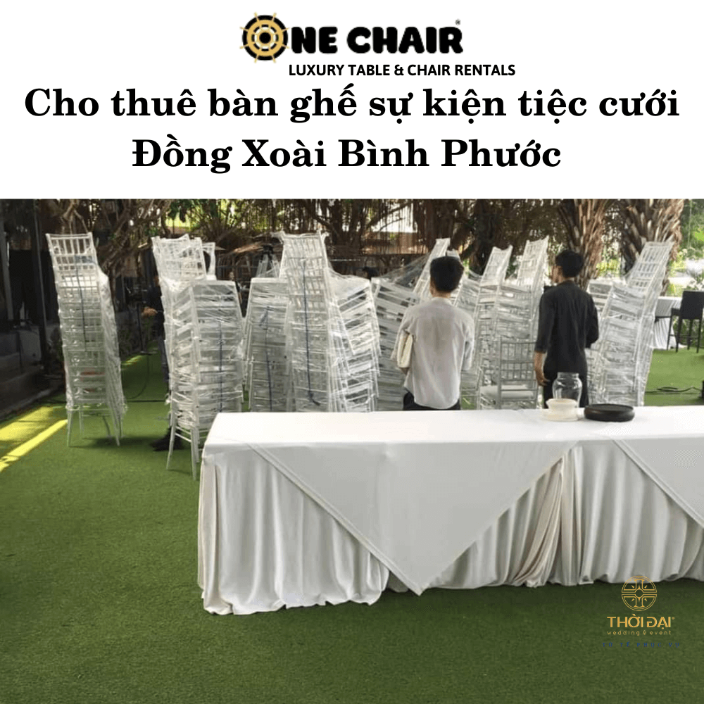 Hình 13: Cho thuê bàn ghế đám cưới sân vườn giá rẻ Đồng Xoài Bình Phước.