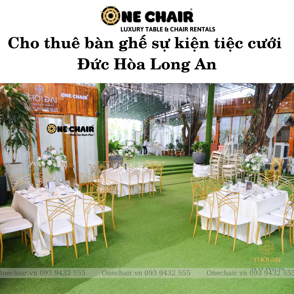 Hình 13: Đơn vị cho thuê bàn ghế đám cưới Chameleon giá rẻ Đức Hòa Long An.